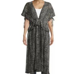 NWT TIME & TRU LEOPARD CHIFFON‎ KIMONO 2XL-3XL
